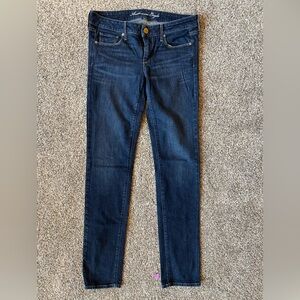 American Eagle brand. 10 Long. Dark blue jeans.